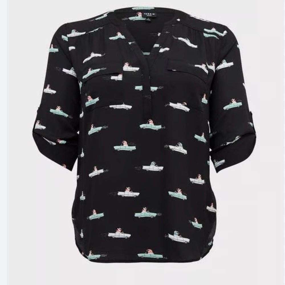 Torrid Harper Frenchies Blouse - Black